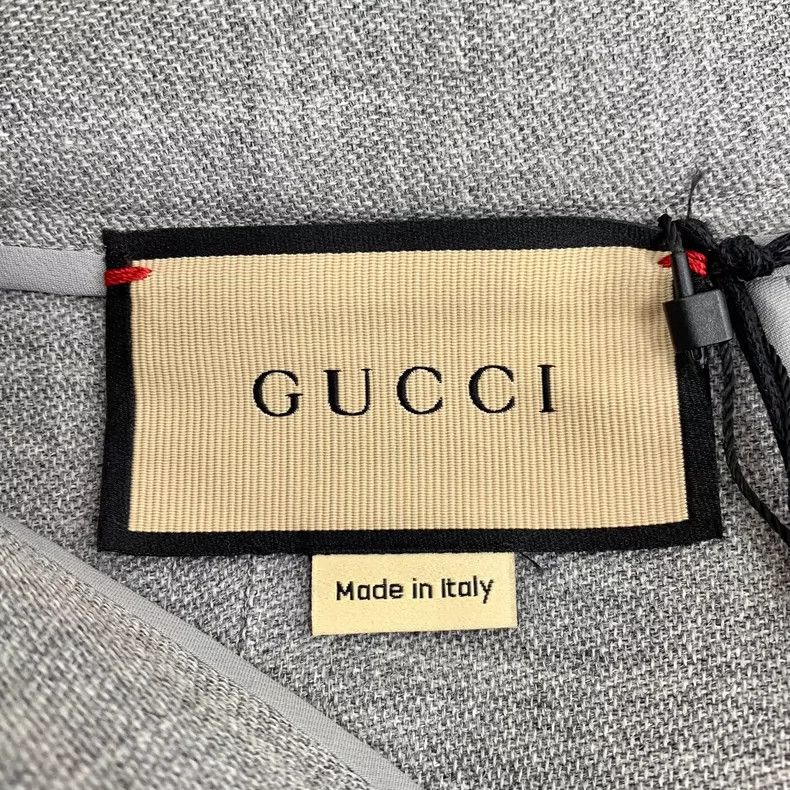 Gucci Gucci Grey Pleated Wool Skirt with Logo Size 38" / US 16 / IT 52 - 5 Thumbnail