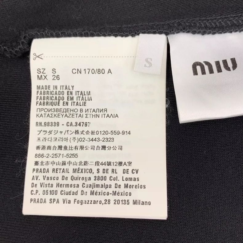 Miu Miu MiuMiu Black Logo Cotton Zip Jacket Size S / US 4 / IT 40 - 6 Thumbnail