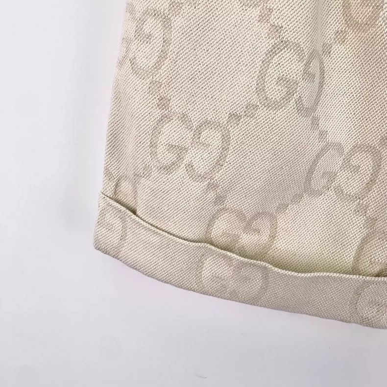 Gucci Gucci Beige Logo Print Casual Shorts Size 40" / US 18 - 4 Thumbnail