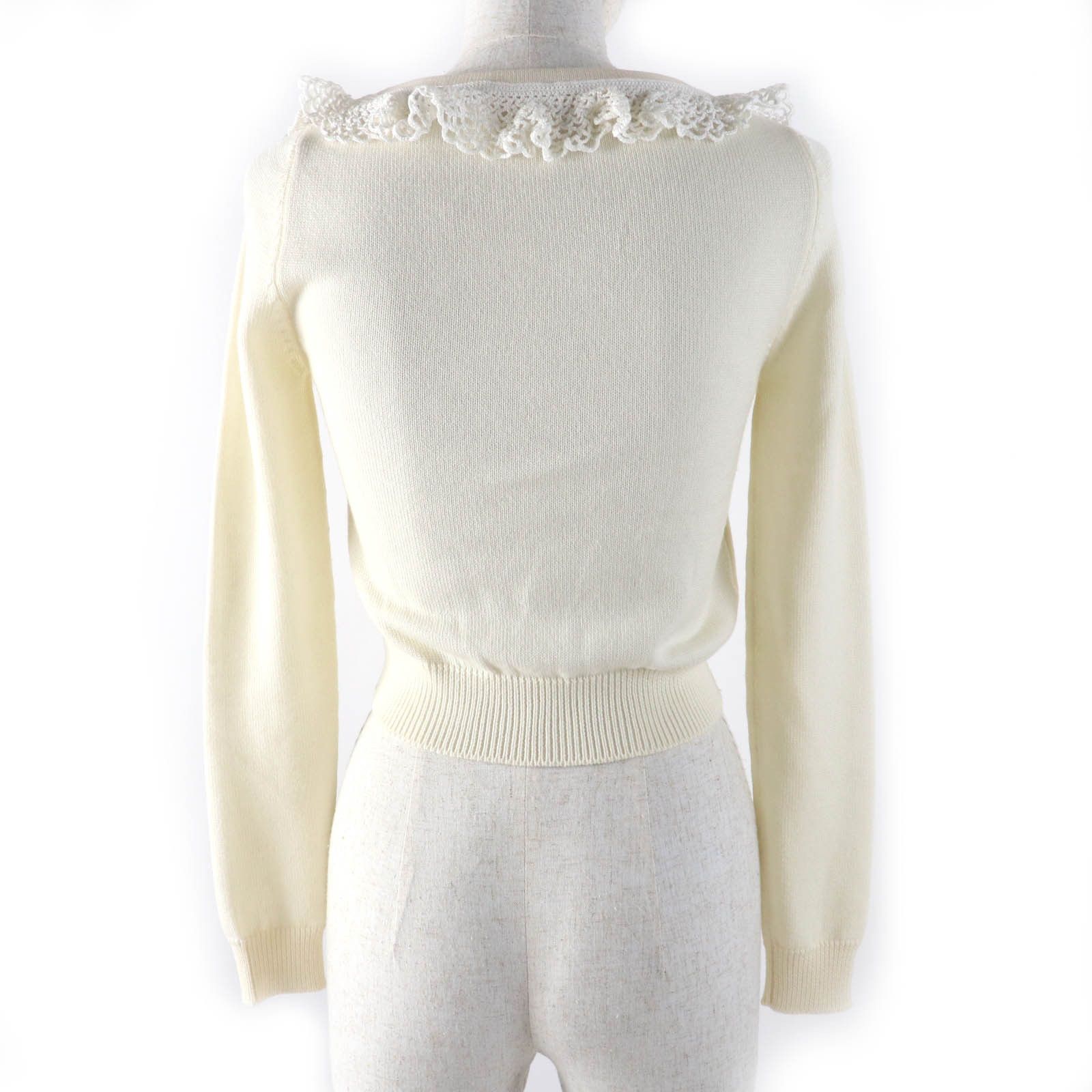 Miu Miu Miu Miu MIUMIU Virgin wool cotton knit cardigan Cotton Tops MMF482 DUTY FREE for USA Size ONE SIZE - 3 Thumbnail