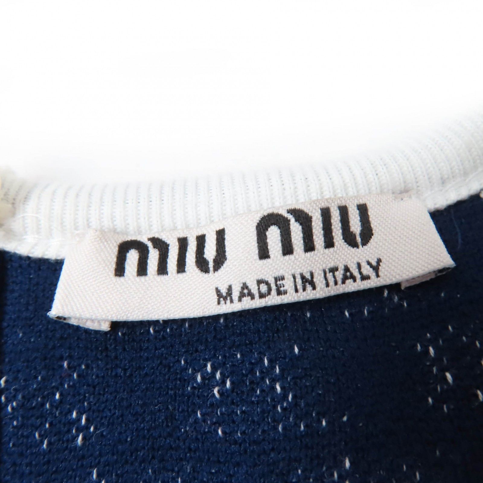 Miu Miu Miu Miu Miu Miu MJN277 1DVC Polyamide Cotton Knit Cotton Tops MJN277 1DVC DUTY FREE for USA Size ONE SIZE - 5 Thumbnail
