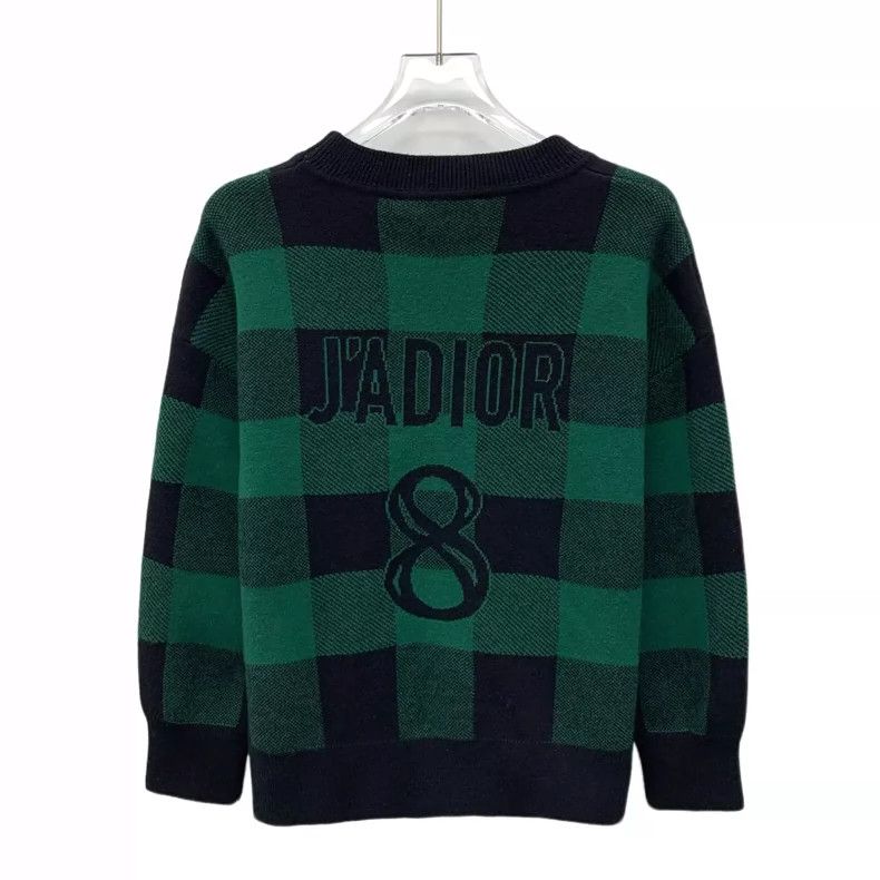 Dior Christian Dior Green Plaid Cashmere Sweater Size XXS / US 00 / IT 34 - 2 Thumbnail