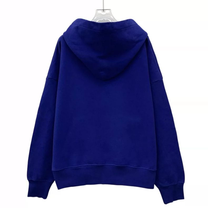 Saint Laurent Paris Saint Laurent Blue Hooded Sweatshirt with Print Size M / US 6-8 / IT 42-44 - 2 Thumbnail