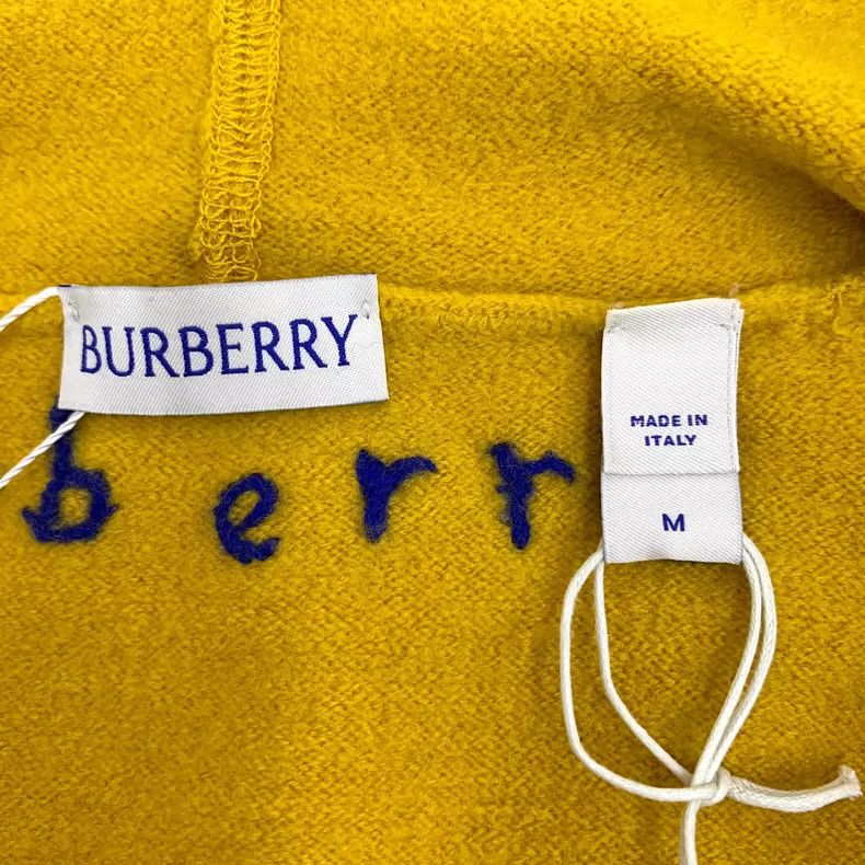 Burberry Burberry Yellow Wool Hoodie with Half-Zip Size M / US 6-8 / IT 42-44 - 5 Thumbnail