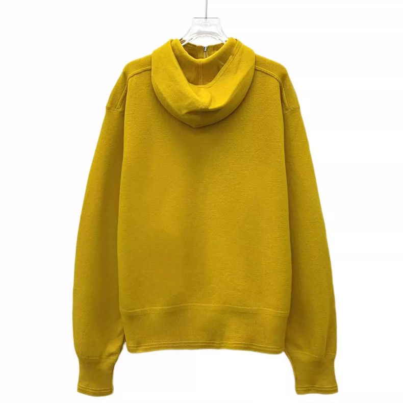 Burberry Burberry Yellow Wool Hoodie with Half-Zip Size M / US 6-8 / IT 42-44 - 2 Thumbnail
