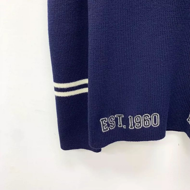 Valentino Valentino Blue Logo Embroidered Knit Sweater Size M / US 6-8 / IT 42-44 - 4 Thumbnail