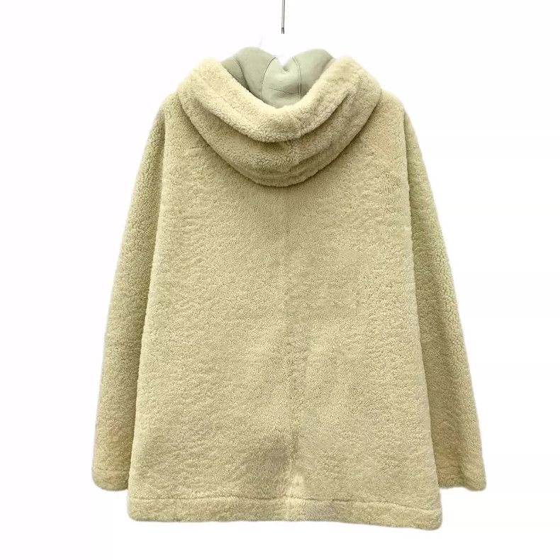 Loewe Loewe Beige Wool Hooded Zip Jacket Size XS / US 0-2 / IT 36-38 - 2 Thumbnail