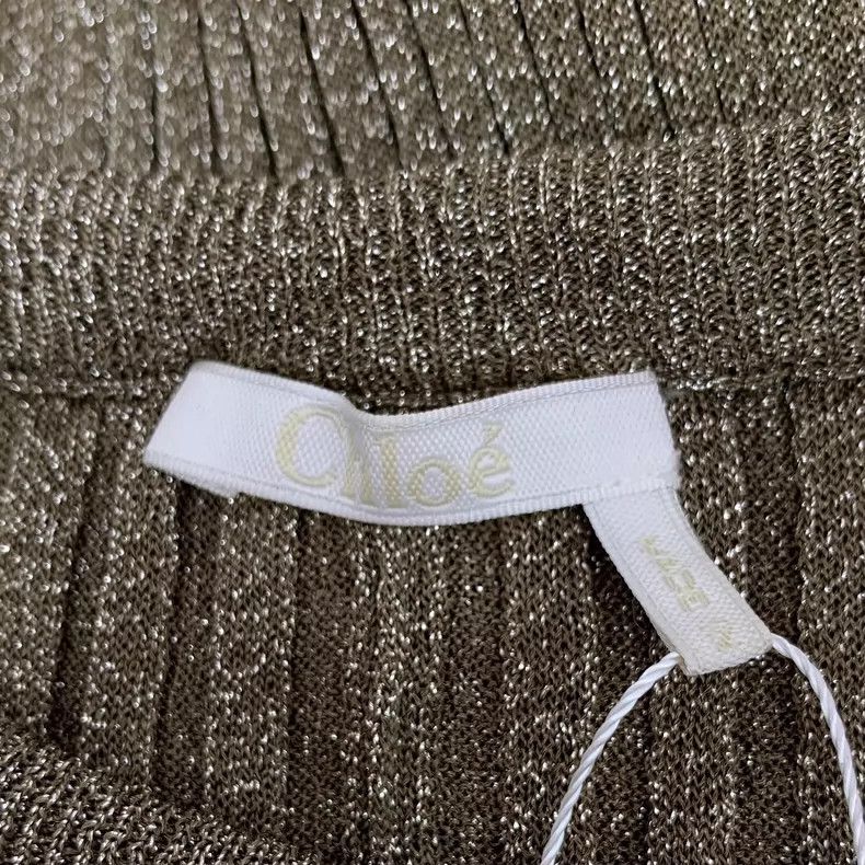 Chloe Green Silk Knit Sweater with Flared Sleeves Size XS / US 0-2 / IT 36-38 - 5 Thumbnail