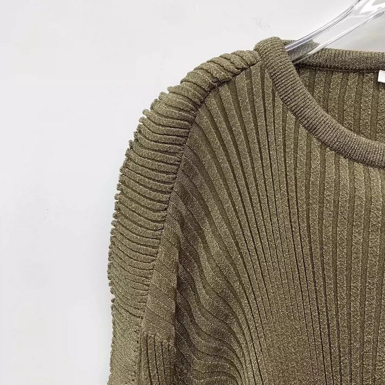 Chloe Green Silk Knit Sweater with Flared Sleeves Size XS / US 0-2 / IT 36-38 - 3 Thumbnail