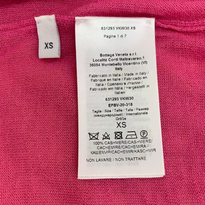 Bottega Veneta Bottega Veneta Pink Cashmere Knit Sweater Size XS / US 0-2 / IT 36-38 - 6 Thumbnail
