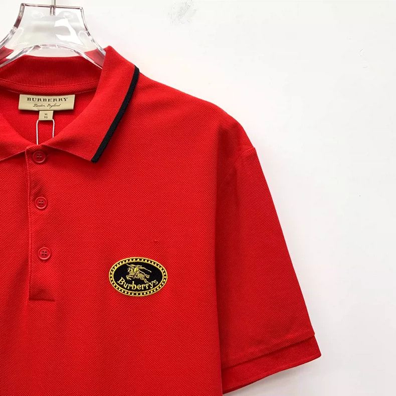 Burberry Burberry Red Logo Embroidered Polo Shirt Size XL / US 12-14 / IT 48-50 - 3 Thumbnail