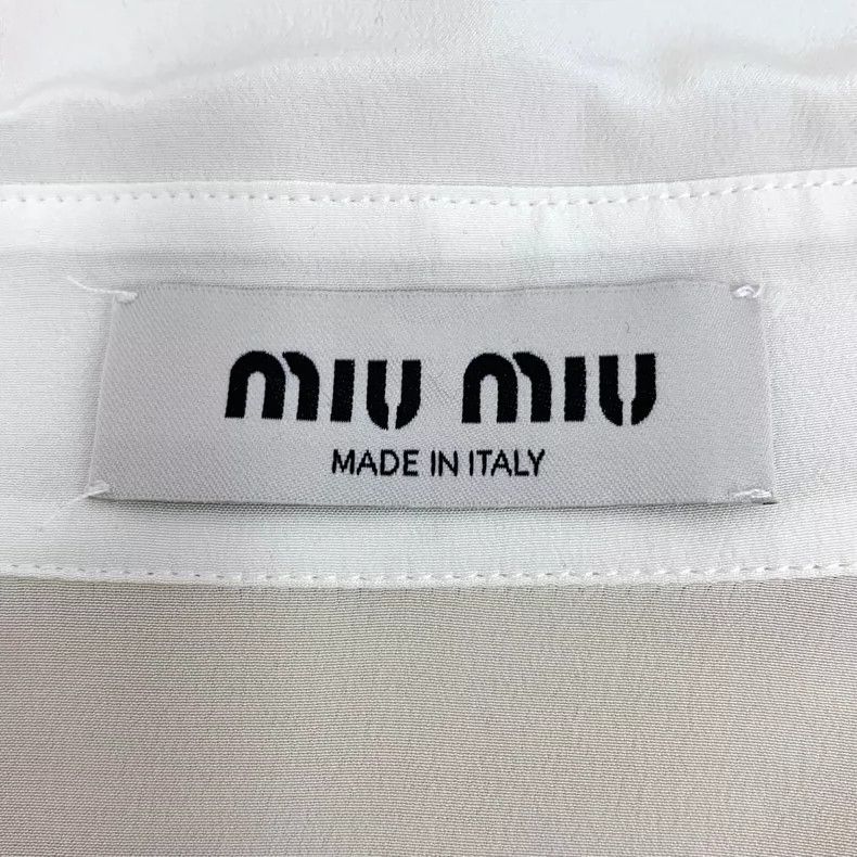 Miu Miu Miu Miu Embroidered Silk Long Sleeve Shirt Size S / US 4 / IT 40 - 5 Thumbnail