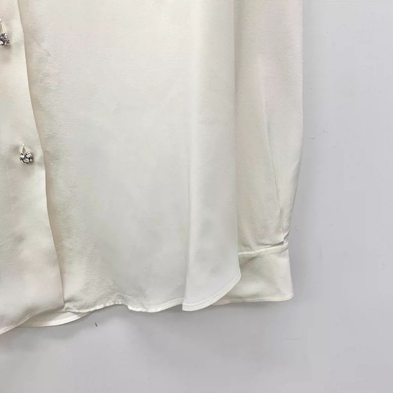 Miu Miu Miu Miu Embroidered Silk Long Sleeve Shirt Size S / US 4 / IT 40 - 4 Thumbnail