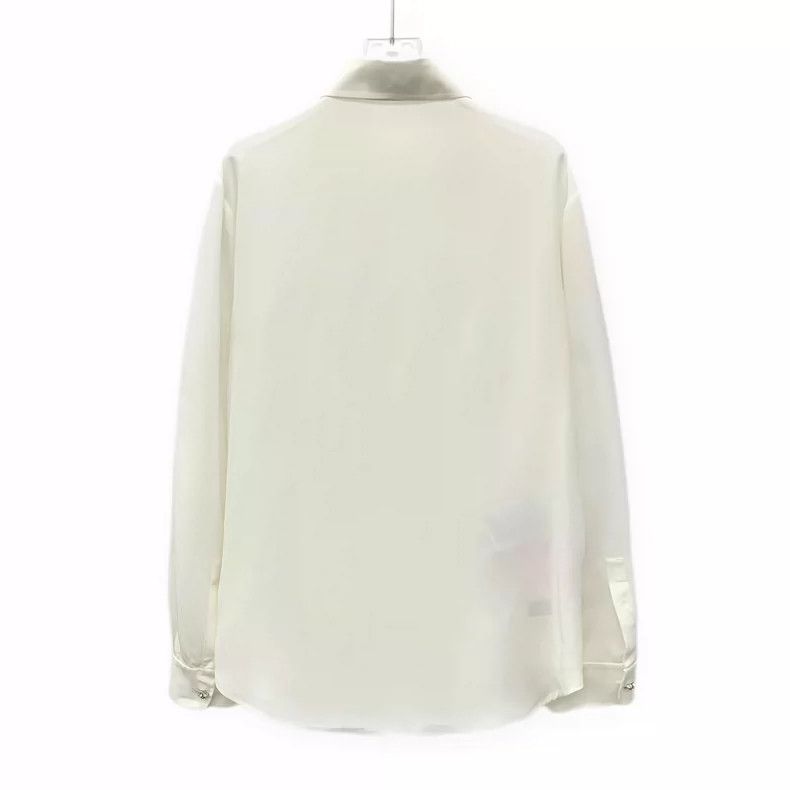 Miu Miu Miu Miu Embroidered Silk Long Sleeve Shirt Size S / US 4 / IT 40 - 2 Thumbnail