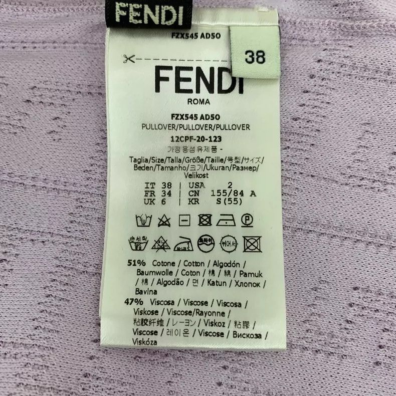 Fendi Fendi California Sky Purple Logo Knit Top Size S / US 4 / IT 40 - 7 Thumbnail