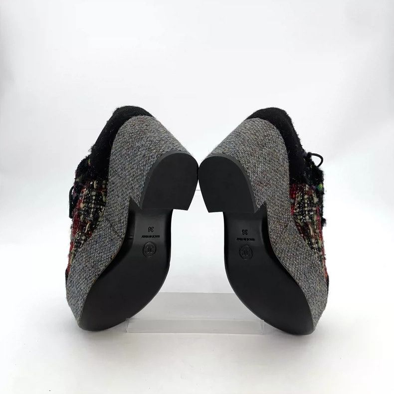 Chanel Chanel Black Platform Tweed Shoes Size 36 Size US 6 / IT 36 - 5 Thumbnail