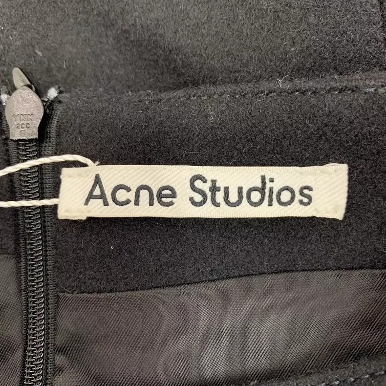 Acne Studios Black Wool Waist-Defined Long Sleeve Dress Size XS / US 0-2 / IT 36-38 - 5 Thumbnail