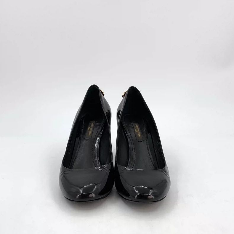 Louis Vuitton Louis Vuitton Black Patent Leather High Heels Size US 5 / IT 35 - 3 Thumbnail