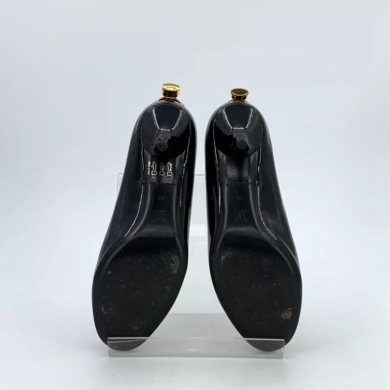 Louis Vuitton Louis Vuitton Black Patent Leather High Heels Size US 5 / IT 35 - 6 Thumbnail