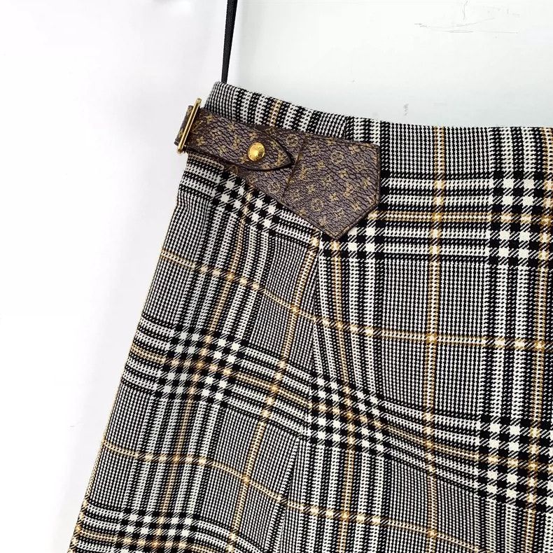 Louis Vuitton Louis Vuitton Color Block Plaid Skirt Size 36" / US 14 / IT 50 - 5 Thumbnail