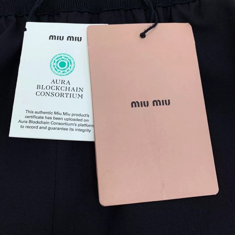 Prada Miu Miu Black Striped Wool Casual Shorts Size 36" / US 14 / IT 50 - 8 Thumbnail
