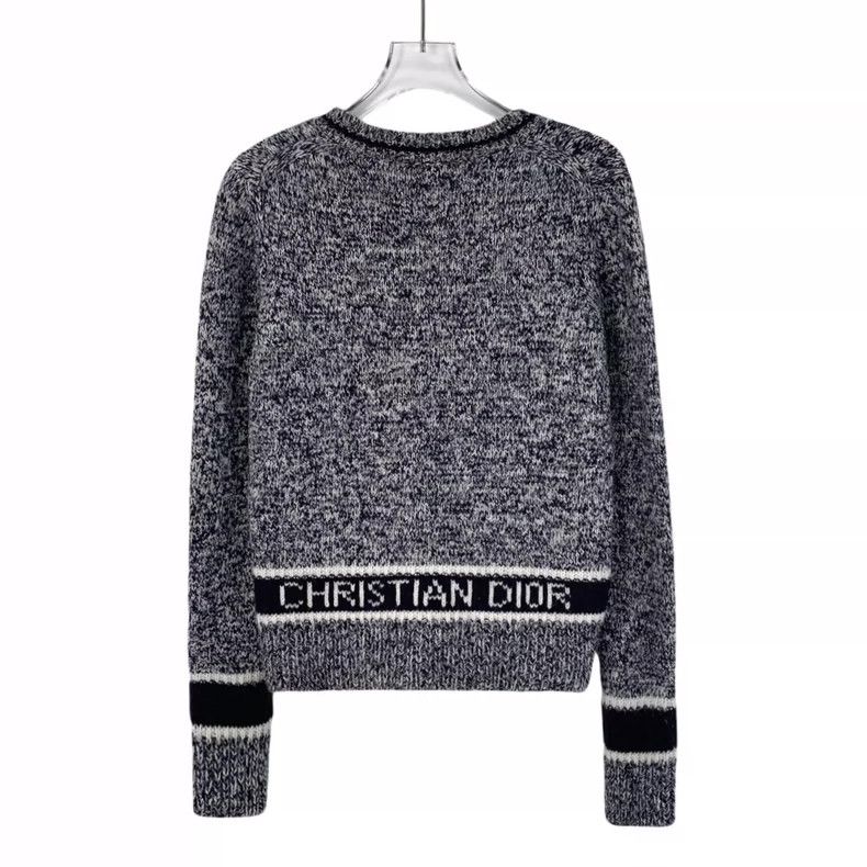 Dior Christian Dior Gray V-Neck Knit Sweater Size XXS / US 00 / IT 34 - 2 Thumbnail