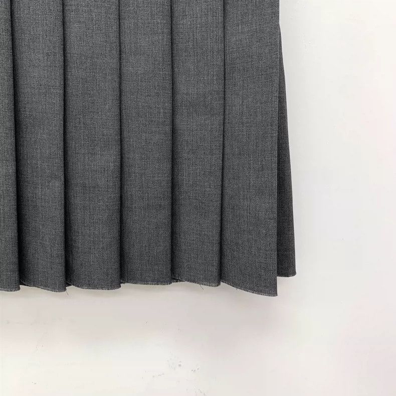 Miu Miu MiuMiu Dark Gray Pleated Wool Skirt Size 36" / US 14 / IT 50 - 4 Thumbnail
