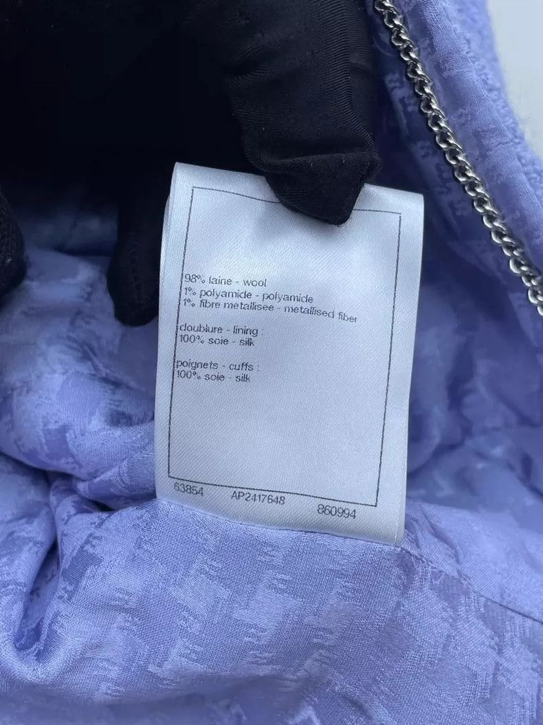 Chanel Chanel Purple V-Neck Double Pocket Jacket Size S / US 4 / IT 40 - 6 Thumbnail