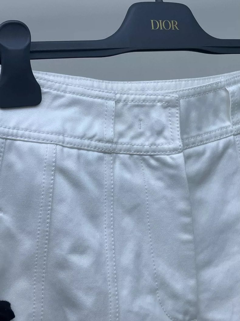 Dior Dior White Wide-Leg Pants with Missing Belt Size 32" / US 10 / IT 46 - 4 Thumbnail