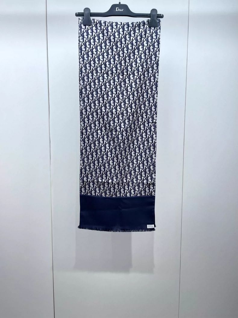 Dior Dior Silk Scarf with Logo Design Size ONE SIZE - 5 Thumbnail