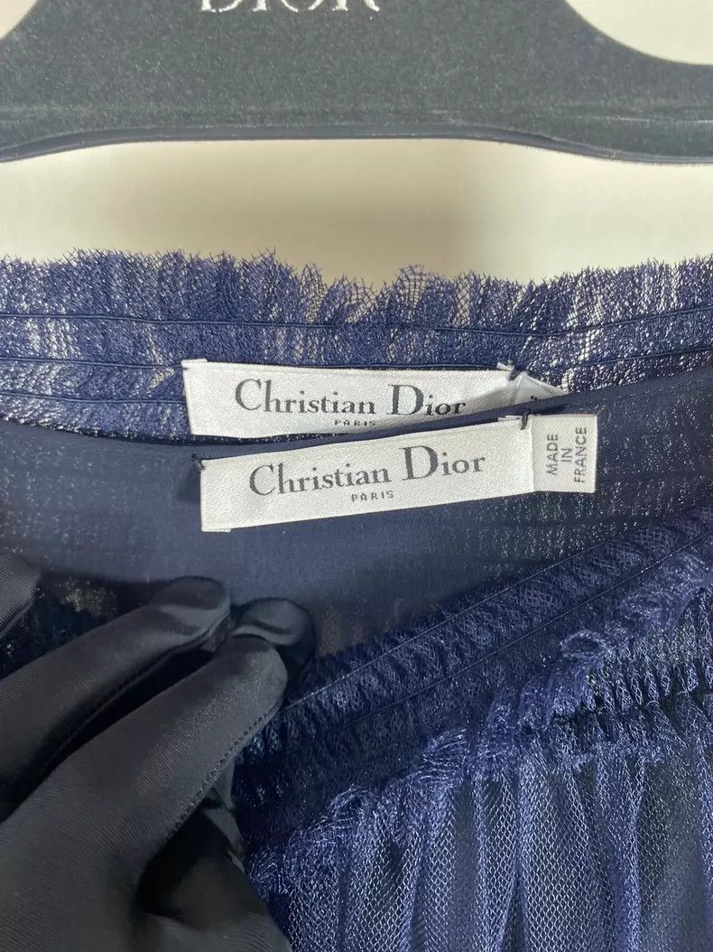 Dior Dior Blue Mesh Skirt with Silk Lining Size 38" / US 16 / IT 52 - 7 Thumbnail
