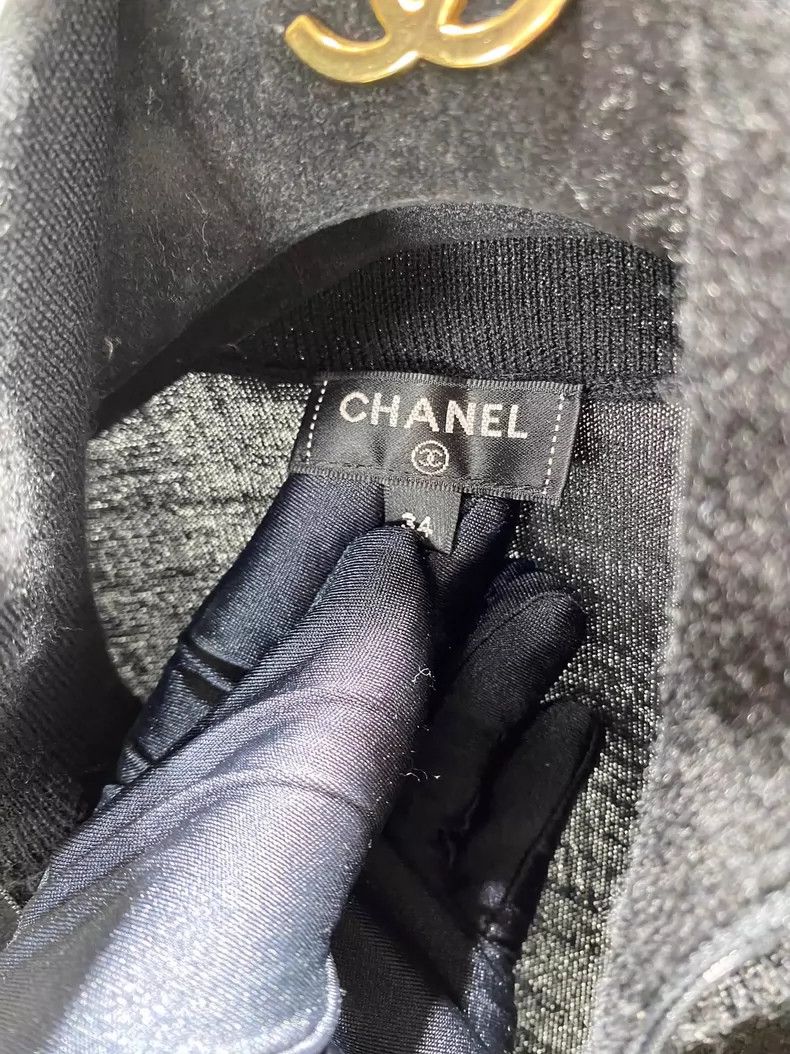 Chanel Chanel Black and White Knit Zip Top Size XS / US 0-2 / IT 36-38 - 9 Thumbnail