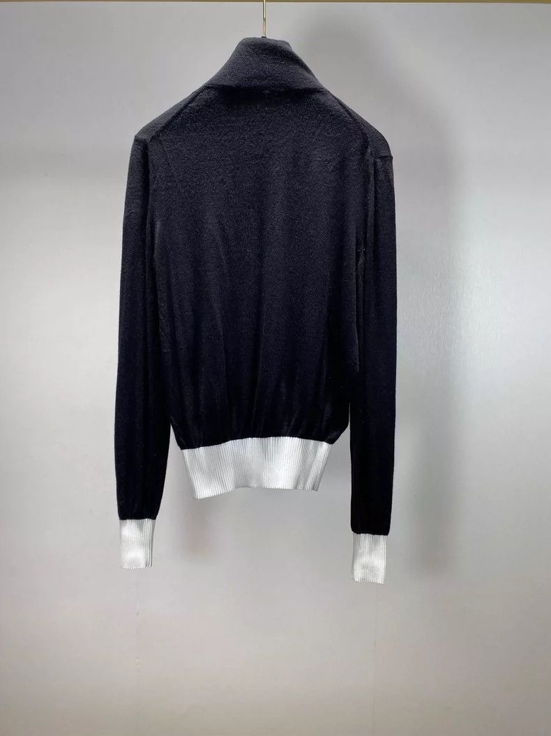 Chanel Chanel Black and White Knit Zip Top Size XS / US 0-2 / IT 36-38 - 2 Thumbnail
