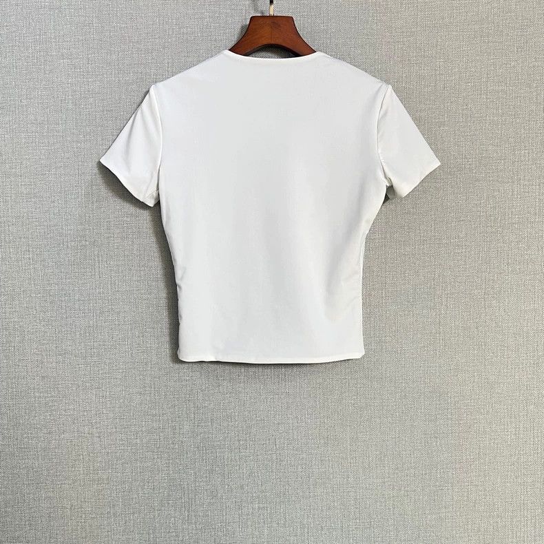 Alexander Wang Alexander Wang White Cropped Logo T-Shirt Size XS / US 0-2 / IT 36-38 - 2 Thumbnail
