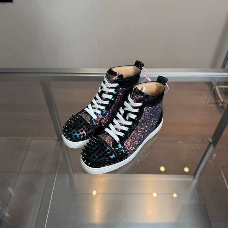 Christian Louboutin Christian Louboutin Glittering High-Top Sneakers Size US 6 / IT 36 - 5 Thumbnail