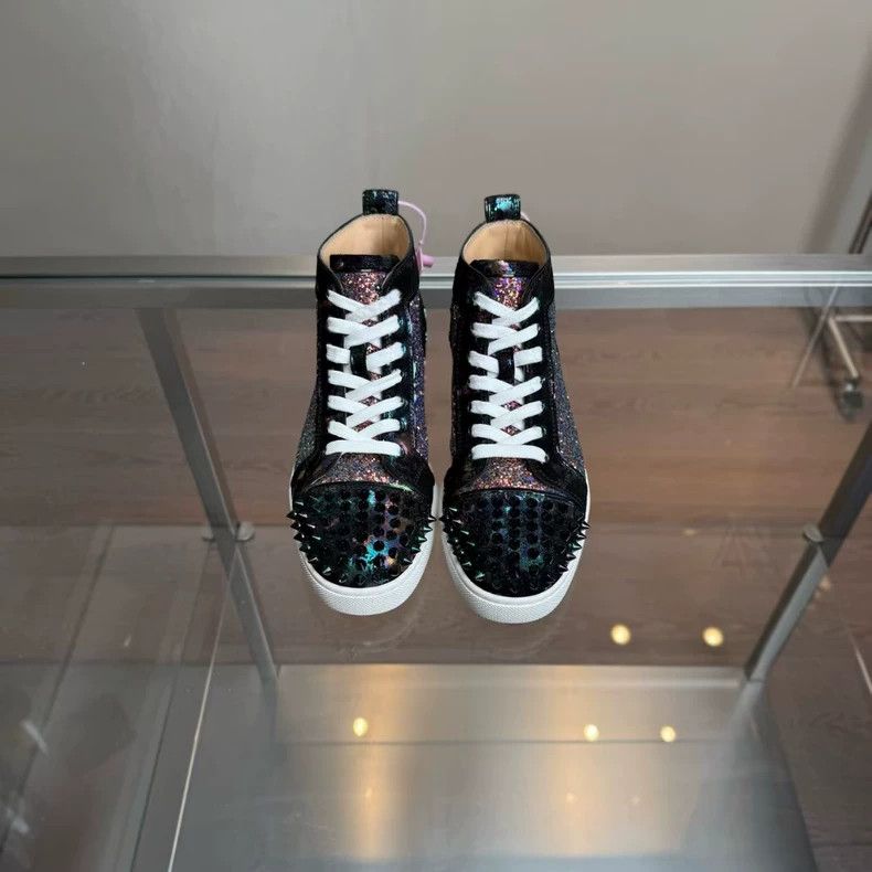Christian Louboutin Christian Louboutin Glittering High-Top Sneakers Size US 6 / IT 36 - 6 Thumbnail