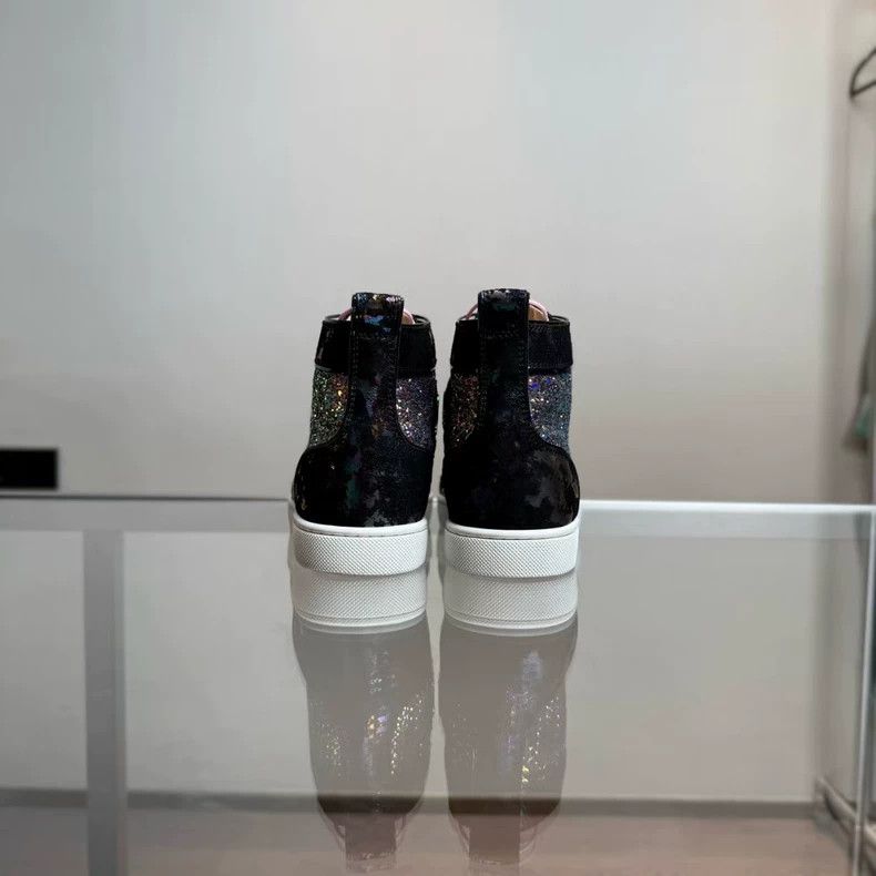 Christian Louboutin Christian Louboutin Glittering High-Top Sneakers Size US 6 / IT 36 - 4 Thumbnail