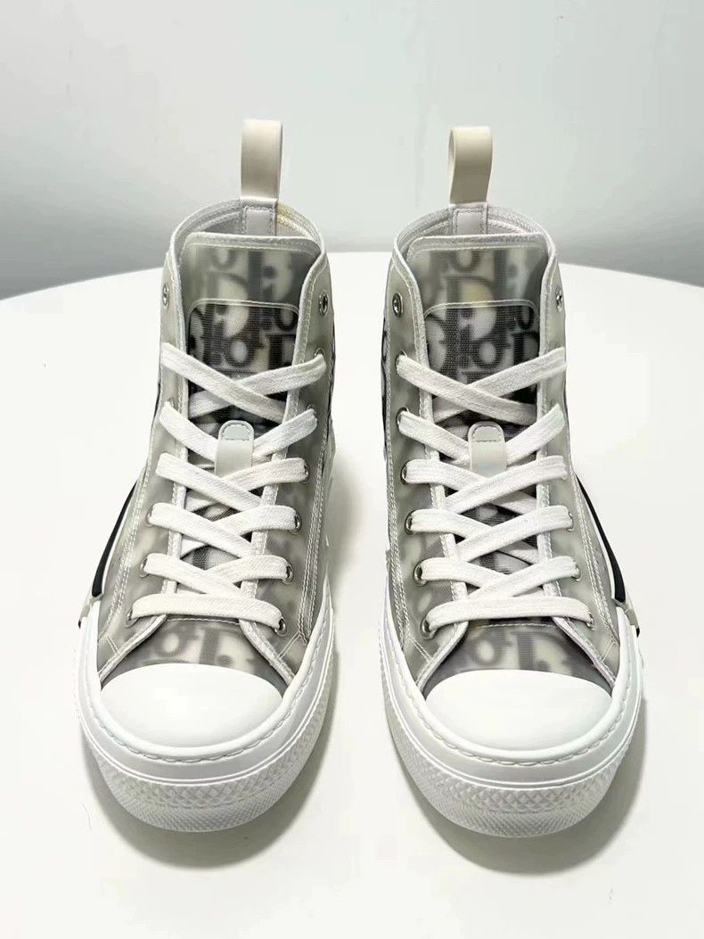 Dior DIOR B23 High-Top Sneakers in White and Black Size US 5 / IT 35 - 2 Thumbnail
