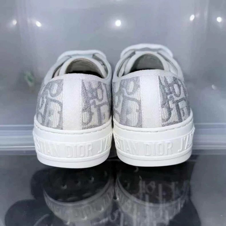 Dior Dior Grey Canvas Sneaker with Logo Print Size US 5 / IT 35 - 4 Thumbnail