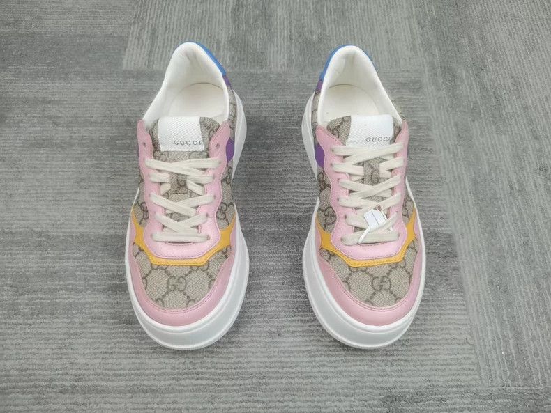 Gucci Gucci Pink Floral Biscuit Sneakers Size 35 Size US 5 / IT 35 - 2 Thumbnail