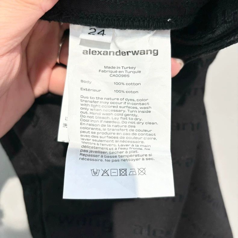 Balenciaga Alexander Wang Logo Printed Black Jeans Size 24" / US 00 / IT 34 - 5 Thumbnail