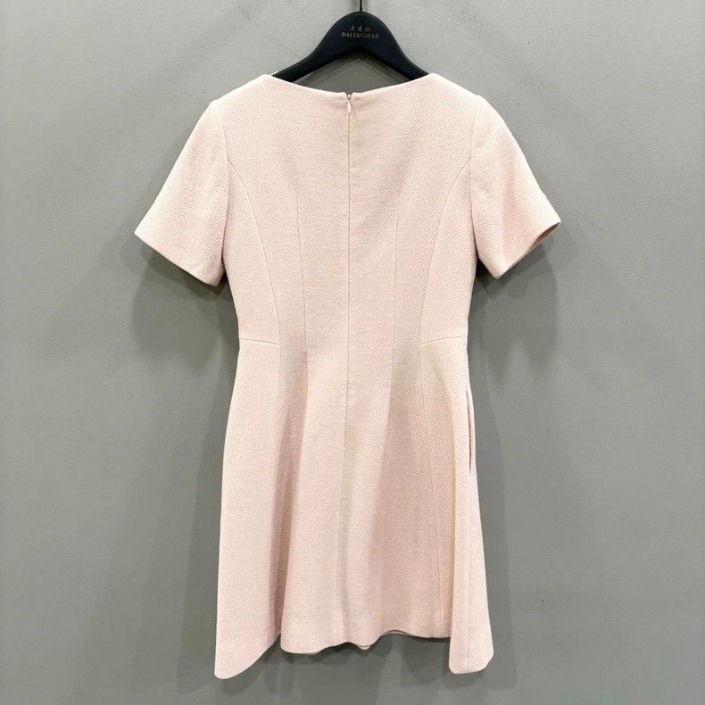 Dior Dior Pink V-Neck Fitted Dress Size S / US 4 / IT 40 - 2 Thumbnail