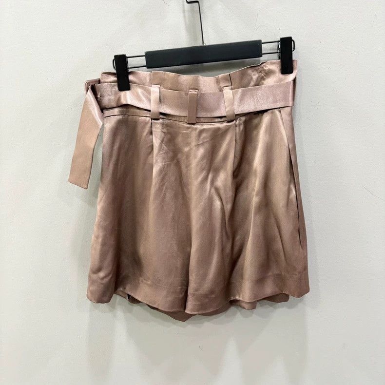 Fendi Fendi High-Waisted Silk Belted Shorts Size 40" / US 18 - 3 Thumbnail