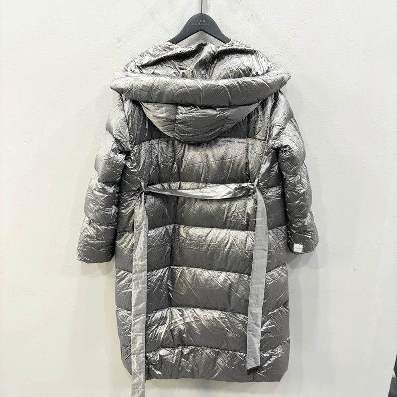 Moncler Maxmara Hooded Mid-Length Down Jacket Size L / US 10 / IT 46 - 2 Thumbnail