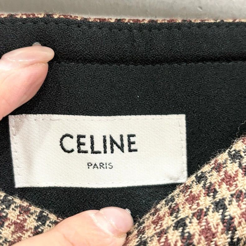 Celine Celine Houndstooth Wave Skirt Size 36 Size 36" / US 14 / IT 50 - 4 Thumbnail