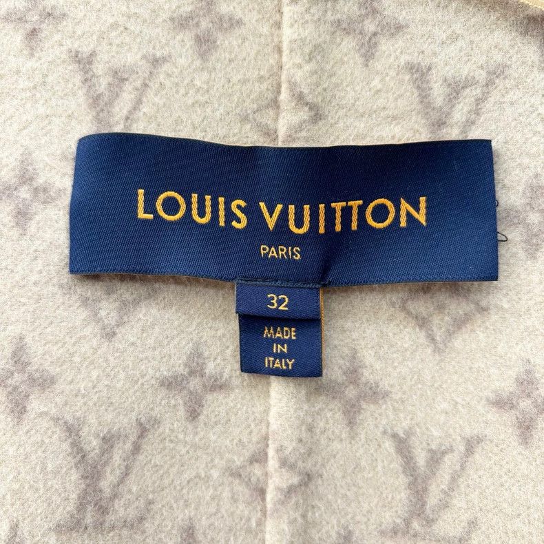 Louis Vuitton Beige Long Wool Coat with Logo Interior Size XS / US 0-2 / IT 36-38 - 3 Thumbnail