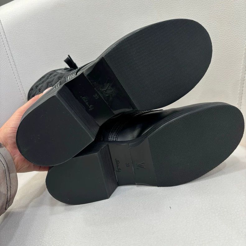 Louis Vuitton LV Black Shearling Lace Up Boots Size US 8 / IT 38 - 4 Thumbnail