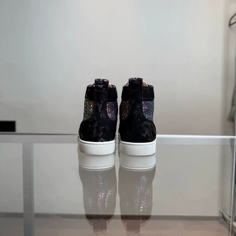 Christian Louboutin Christian Louboutin Studded Sequin High Top Sneakers Size US 6 / IT 36 - 5 Thumbnail
