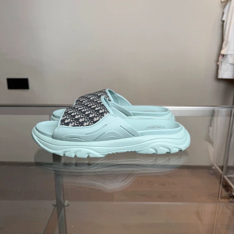 Dior Dior Mint Green Slip-On Sandals Size 41 Size US 10 / IT 40 - 3 Thumbnail