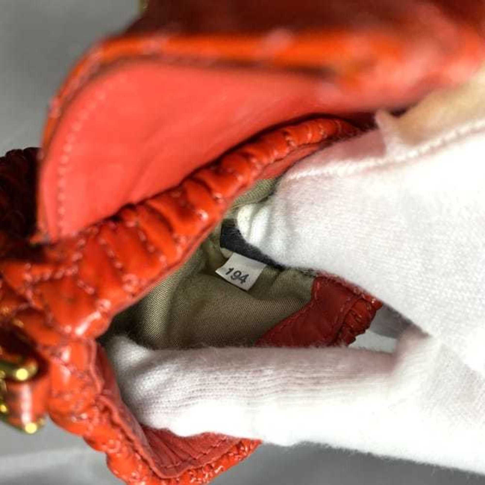 Miu Miu Miu Miu Miu Charm Pouch ec-23001 Red Matelasse Enamel 149 Key Holder Coin Case Mini Compact Women's Coins Size ONE SIZE - 11 Thumbnail